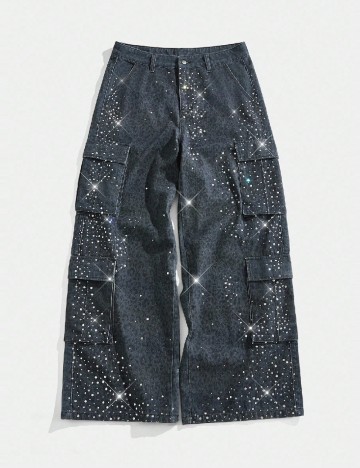 
						Blugi Romwe, albastru