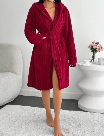 Halat de baie SHEIN, magenta