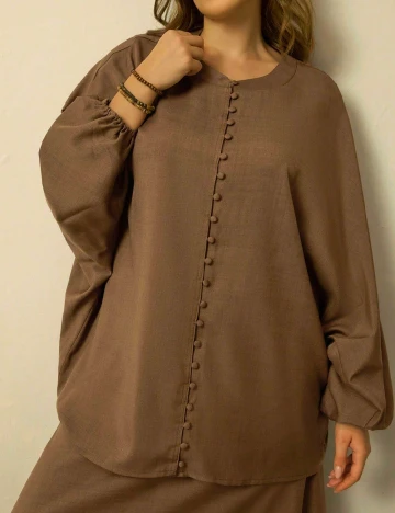 Compleu SHEIN CURVE, maro