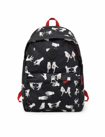 Ghiozdan Bershka, negru