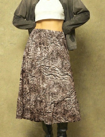 
						Fusta SHEIN CURVE, animal print