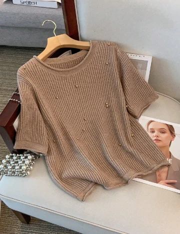 Bluza SHEIN CURVE, maro