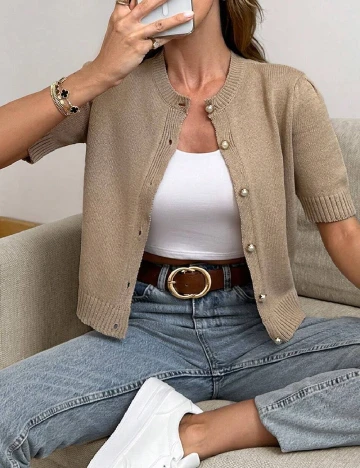 Cardigan SHEIN, maro