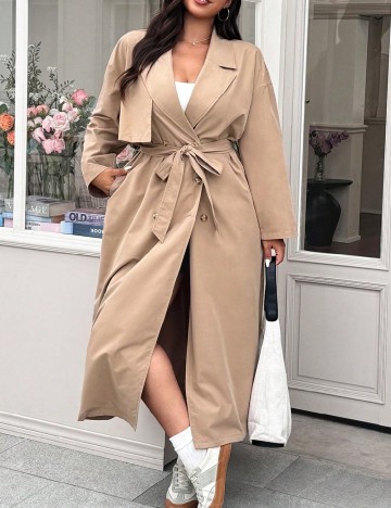 Trench SHEIN CURVE, maro