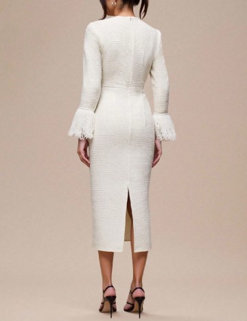 Rochie medie SHEIN, ecru