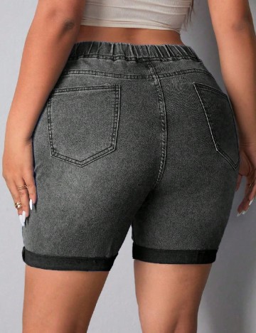 Pantaloni scurti SHEIN CURVE, gri