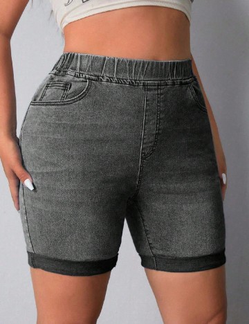 Pantaloni scurti SHEIN CURVE, gri