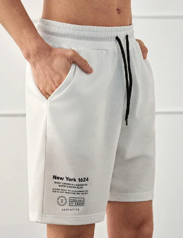 Pantaloni scurti SHEIN, alb