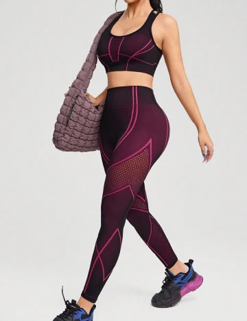 Compleu SHEIN, negru/roz