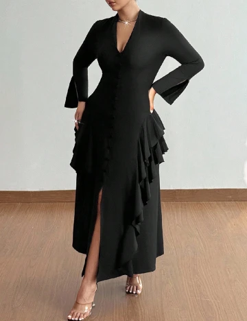 Rochie lunga SHEIN CURVE, negru