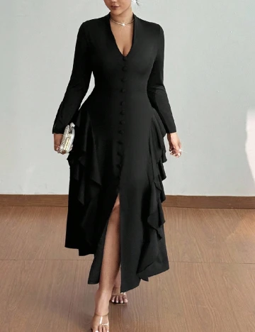 Rochie lunga SHEIN CURVE, negru