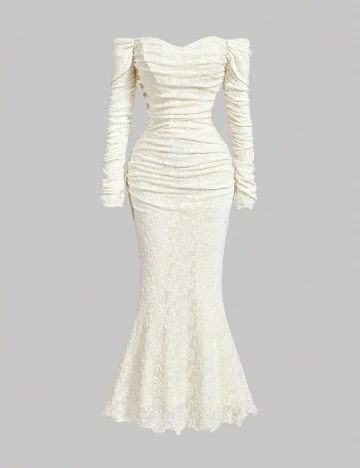 Rochie lunga SHEIN, crem