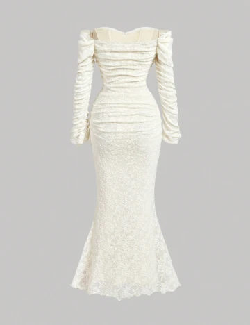 Rochie lunga SHEIN, crem