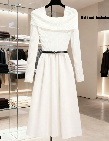 
						Rochie medie SHEIN, alb