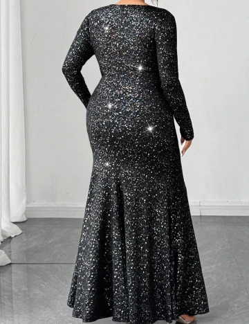 Rochie lunga SHEIN CURVE, negru