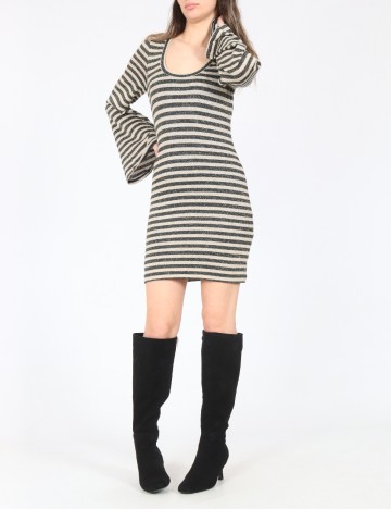 Rochie scurta Zara, albastru/bej