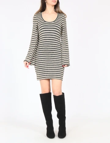 Rochie scurta Zara, albastru/bej