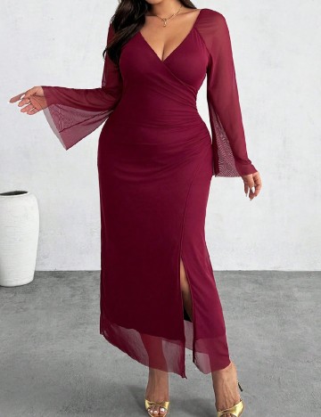 Rochie lunga SHEIN CURVE, grena