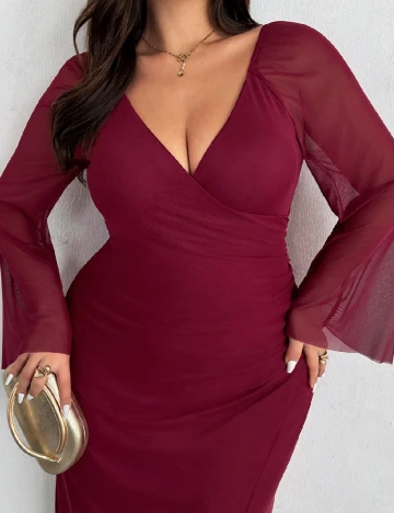 Rochie lunga SHEIN CURVE, grena