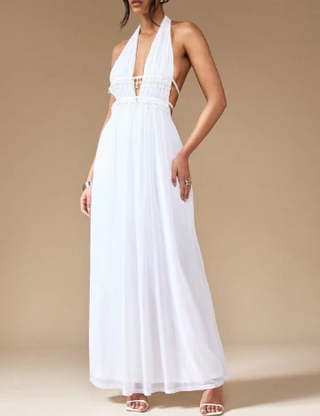 Rochie lunga Missguided, alb