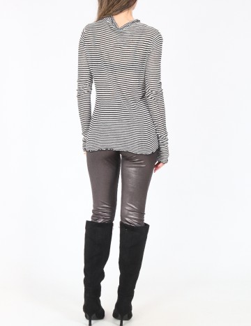 Bluza Zara, alb/negru