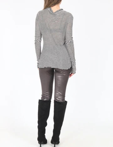 Bluza Zara, alb/negru