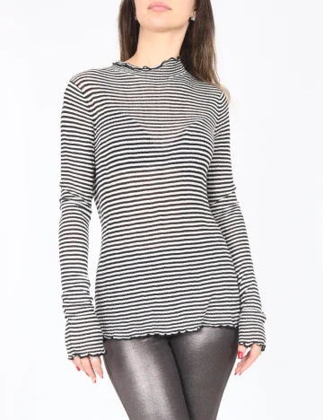 Bluza Zara, alb/negru