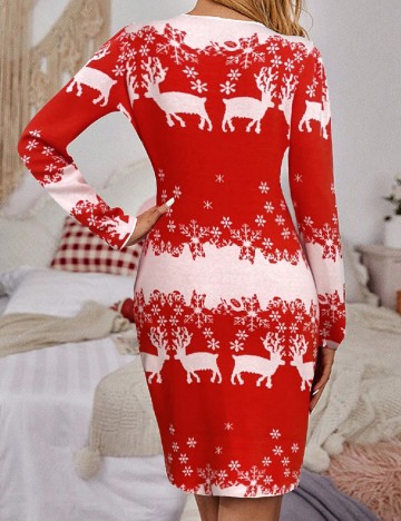 Rochie scurta SHEIN CURVE, rosu