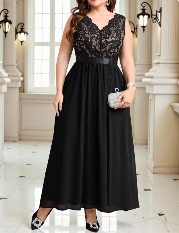 Rochie lunga SHEIN CURVE, negru