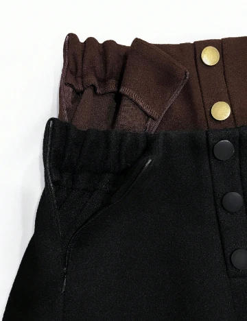 Set Pantaloni scurti 2 perechi SHEIN CURVE, negru/maro