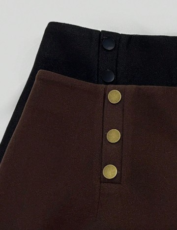 Set Pantaloni scurti 2 perechi SHEIN CURVE, negru/maro