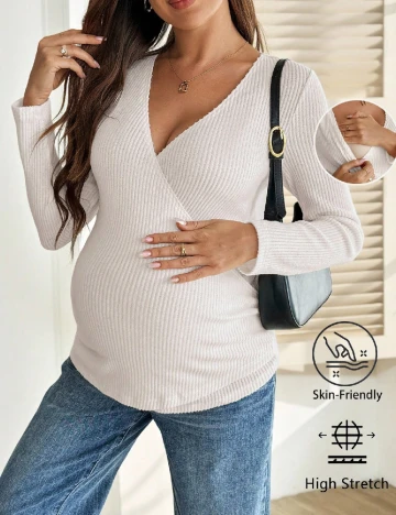 Bluza SHEIN Maternity, ecru