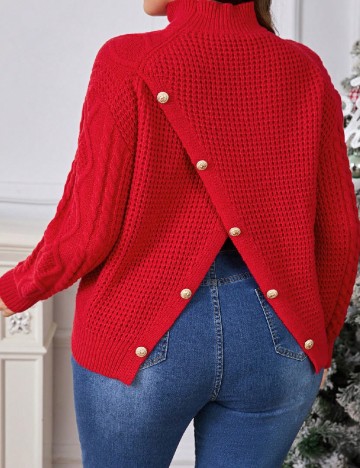 Pulover SHEIN CURVE, rosu