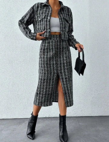 Compleu SHEIN, albastru/negru