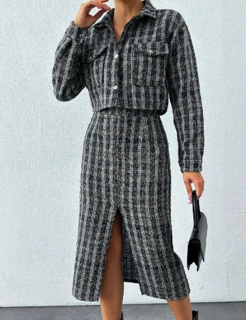 Compleu SHEIN, albastru/negru