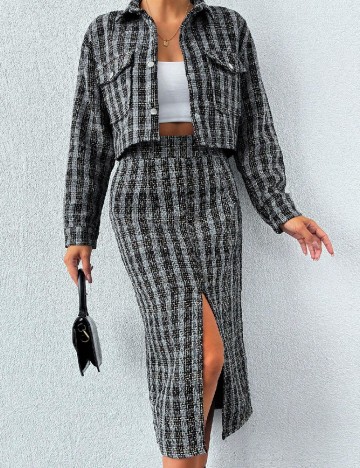 Compleu SHEIN, albastru/negru