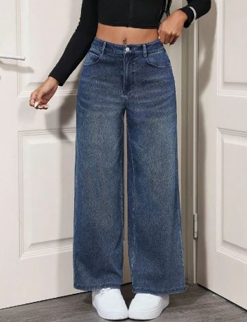 Pantaloni SHEIN, albastru