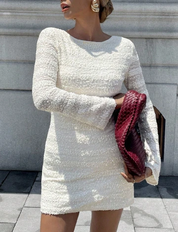 Rochie scurta SHEIN, ecru