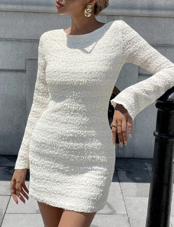 Rochie scurta SHEIN, ecru