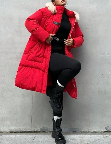 Geaca SHEIN CURVE, rosu