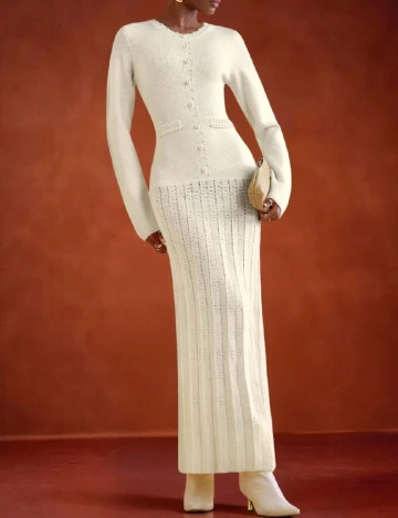 Rochie lunga SHEIN, ecru