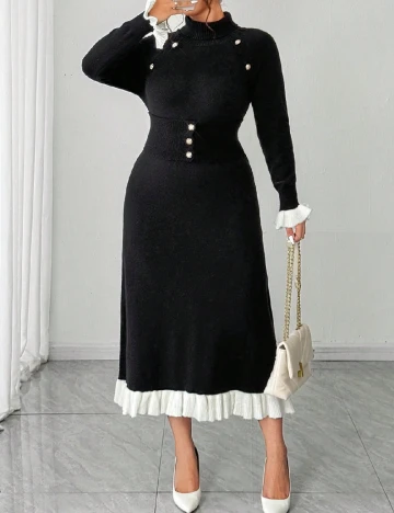 Rochie medie SHEIN CURVE, negru