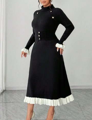 Rochie medie SHEIN CURVE, negru