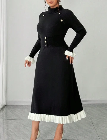 Rochie medie SHEIN CURVE, negru