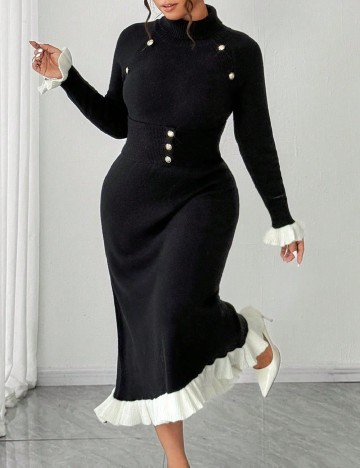 Rochie medie SHEIN CURVE, negru