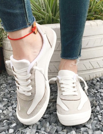 
						Tenisi SHEIN, alb/gri