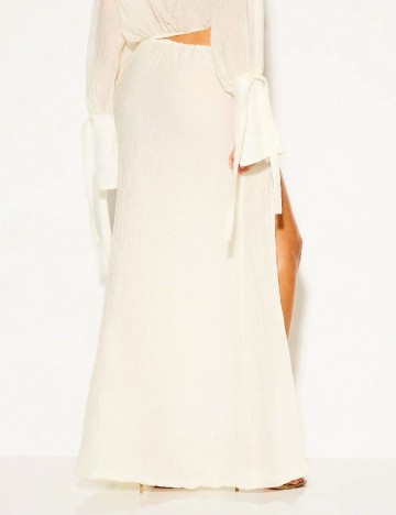 Fusta de plaja SHEIN, galben deschis