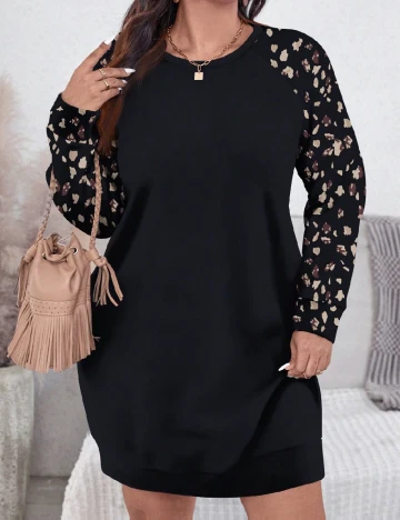 Rochie scurta Emery Rose Curve, bleumarin inchis