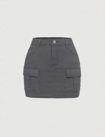 Fusta Shein Kids, gri