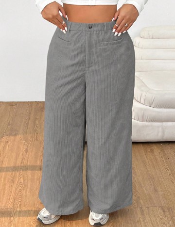 Pantaloni SHEIN CURVE, gri